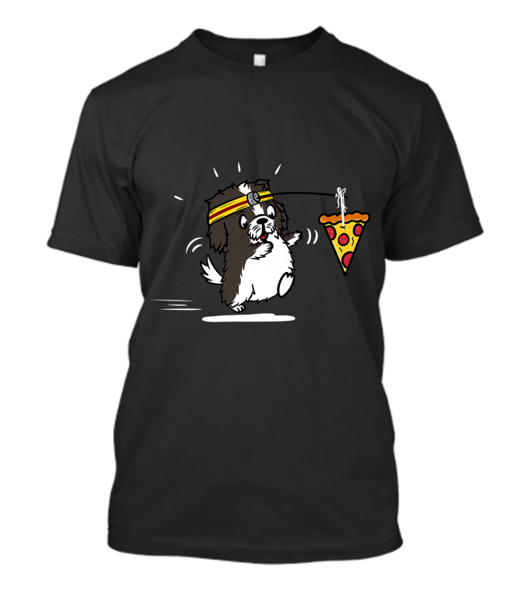 Funny Running Havanese Dog Chasing Pizza Slice T-Shirt