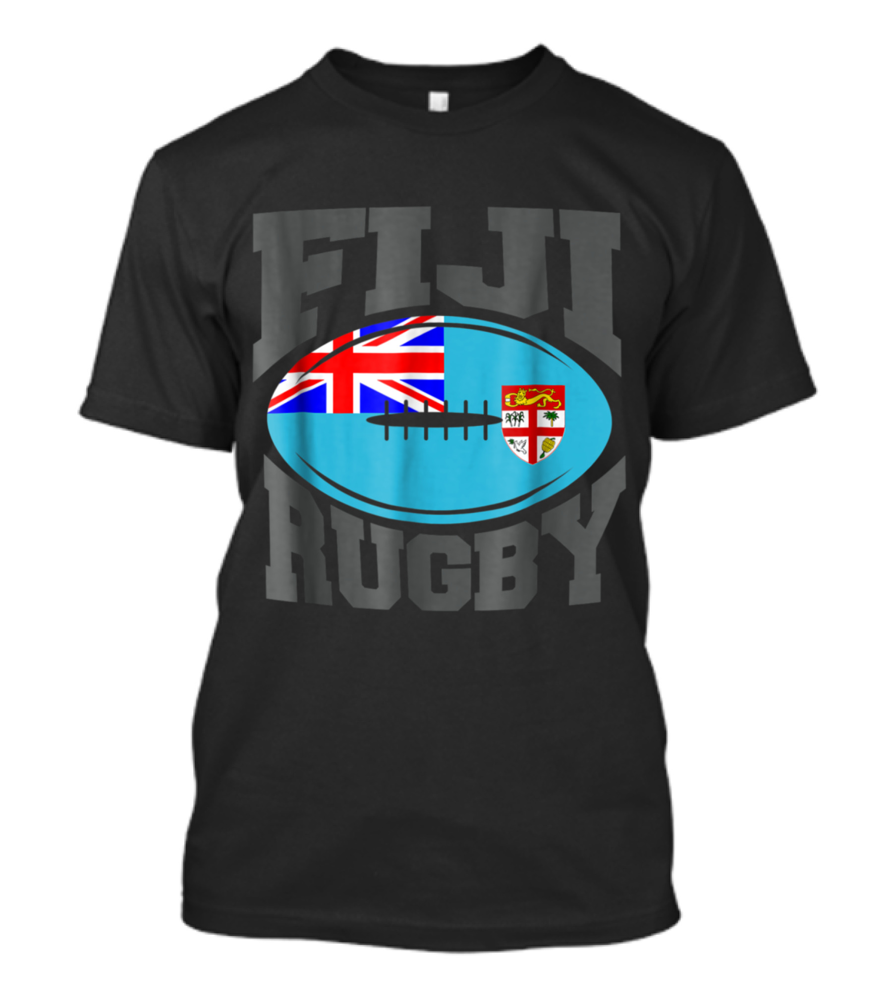 Fiji Rugby Jersey With Fiji Flag T-Shirt