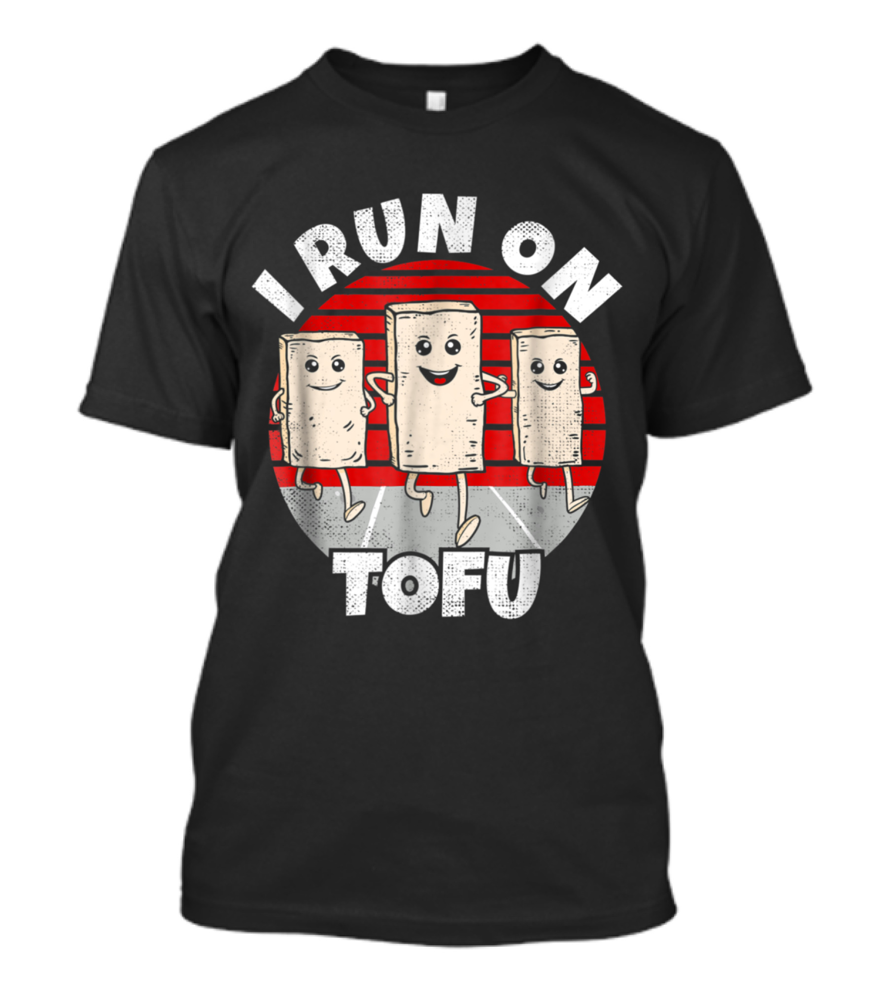 I Run On Tofu Vegetarian Vega Food Fitness Humor T-Shirt