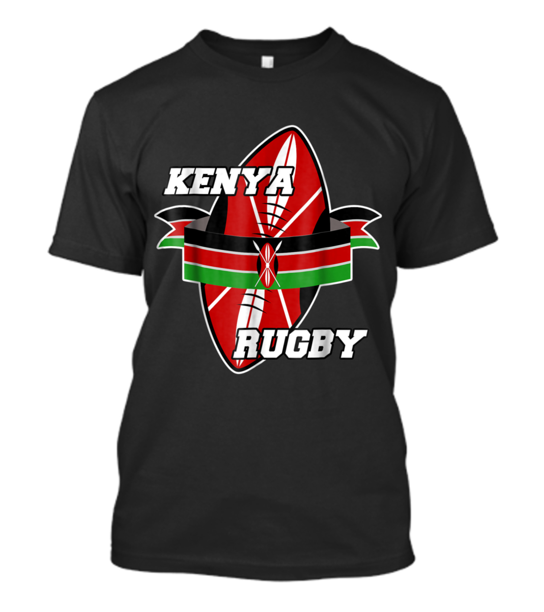 Kenya Rugby Flag Emblem Player Sports T-Shirt