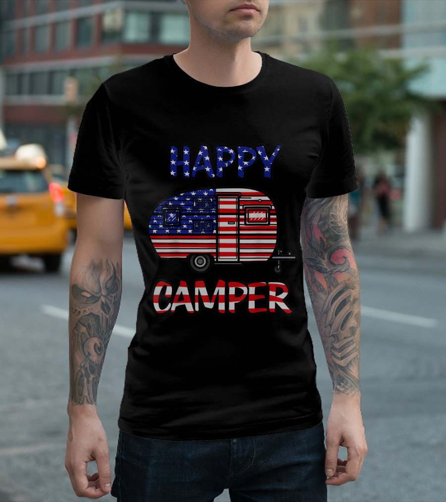 Happy Camper Merica American Pride T-Shirt