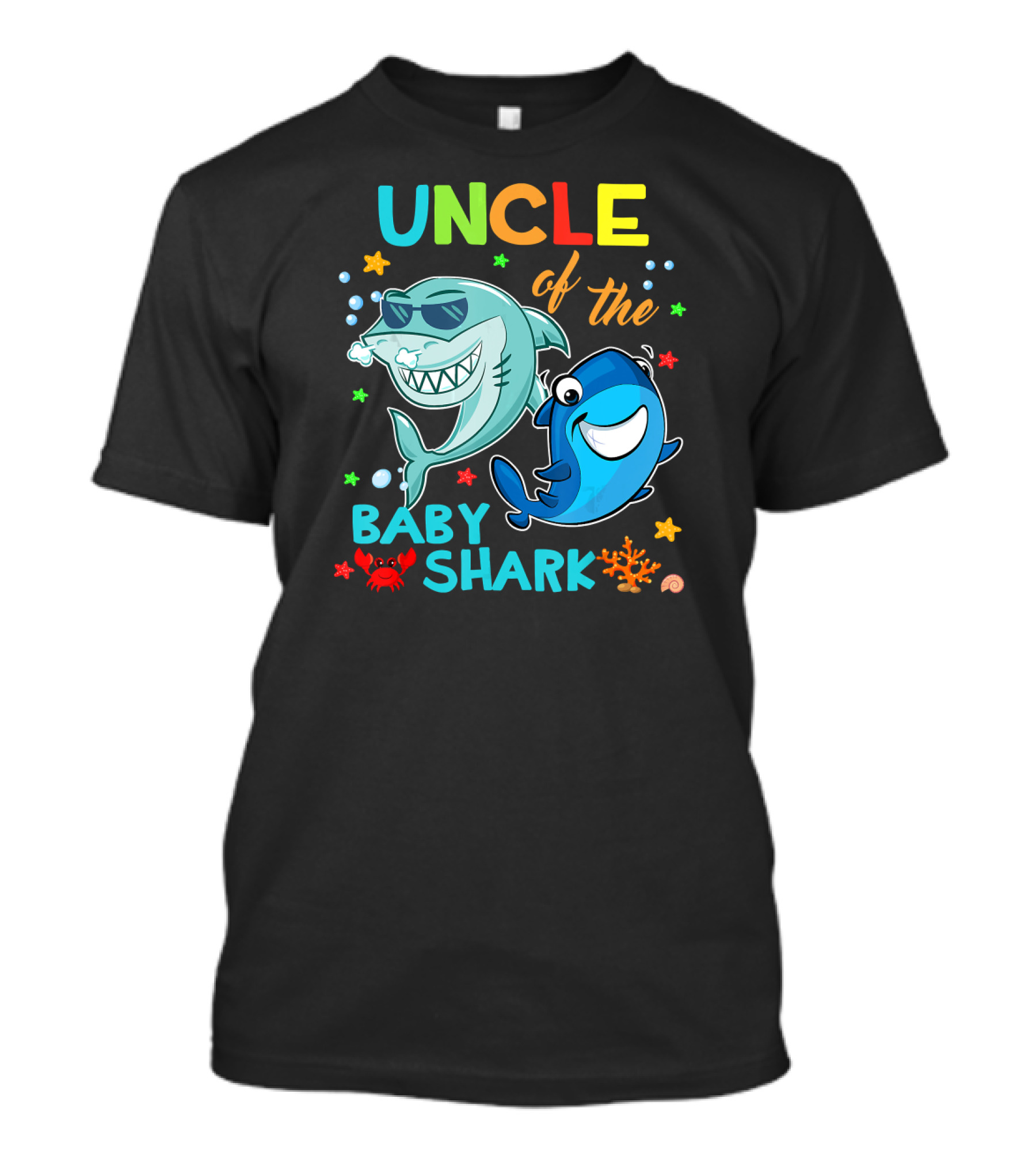 Uncle Of The Baby Shark Birthday Uncle Baby Shark T-Shirt