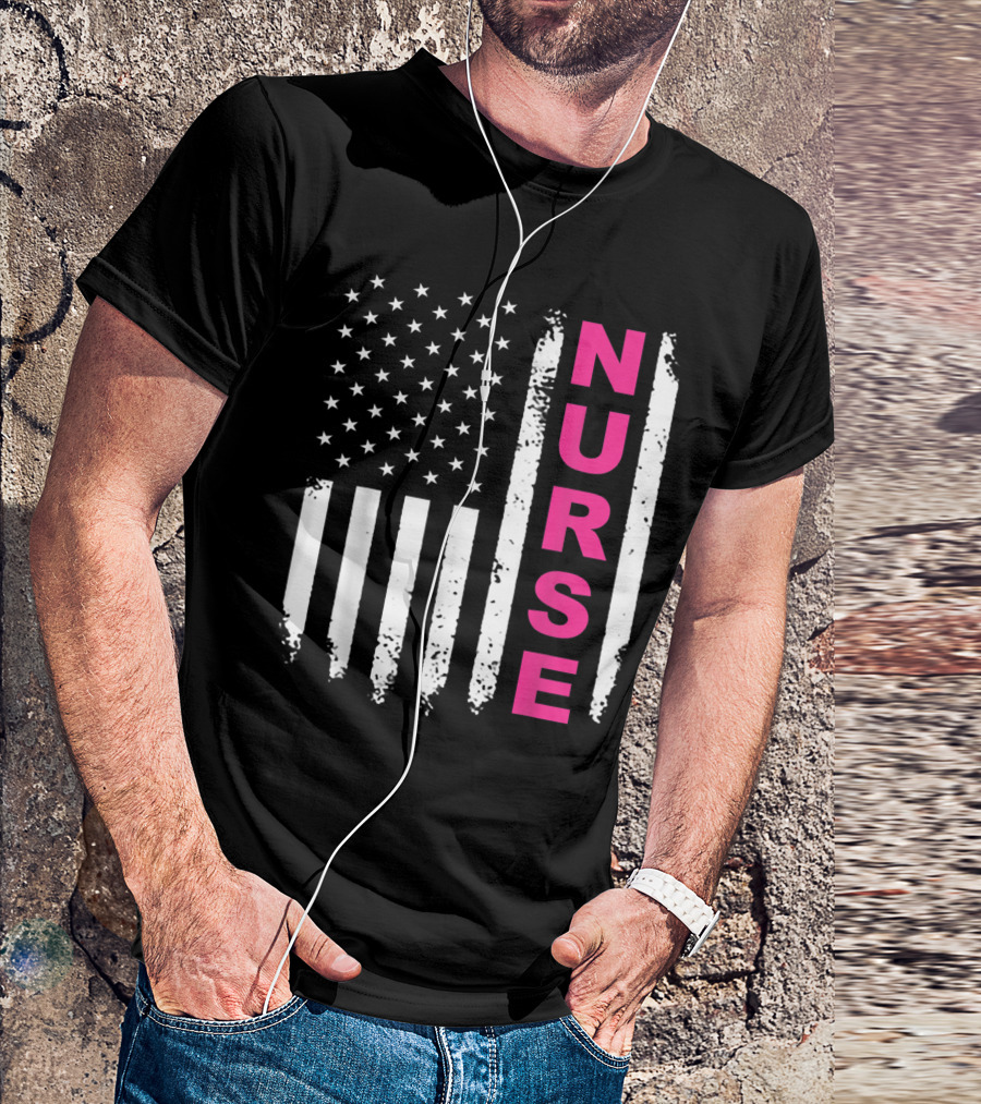 Awesome Nurse American Flag Nurse T-Shirt