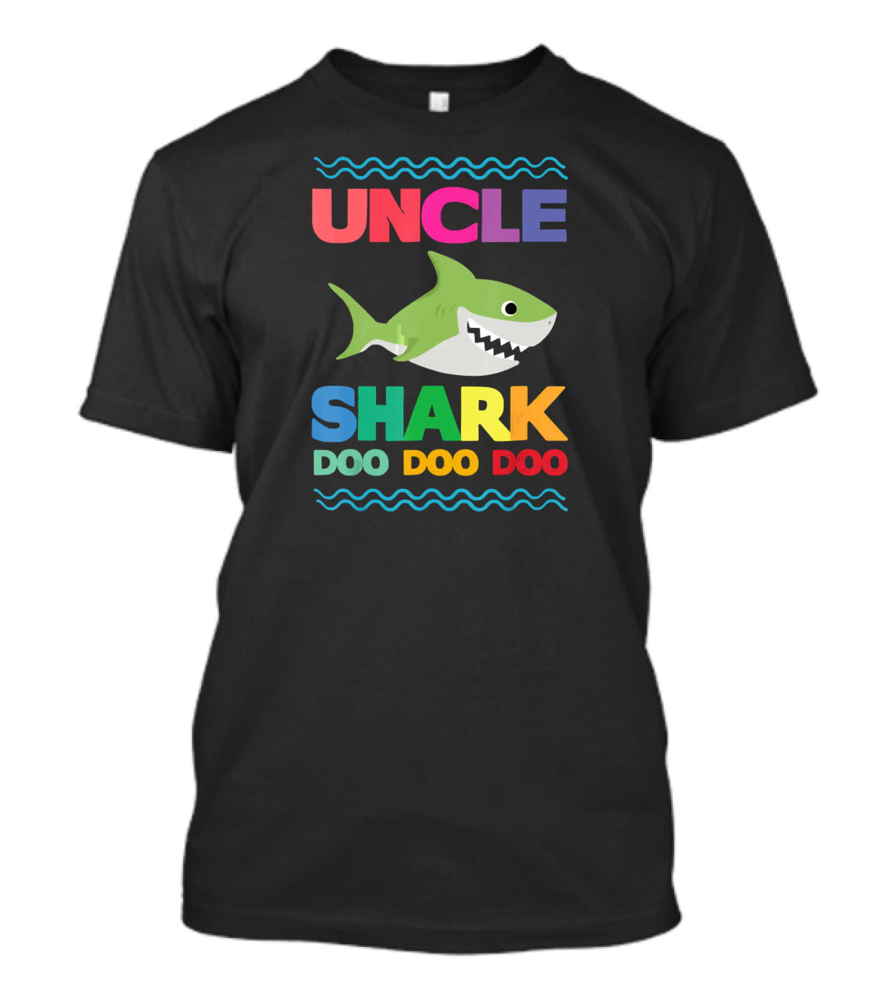 Uncle Shark Doo Doo Doo Colorful Fun T-Shirt