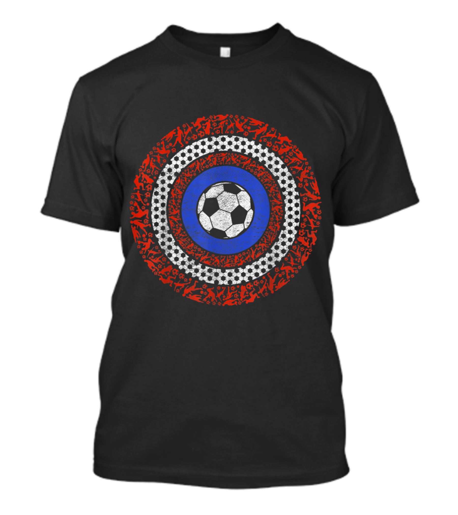 Captain Soccer Superhero Shield Funny Soccer Ball Emblem T-Shirt