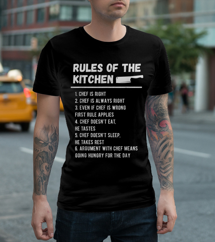 Rules of the Kitchen Chef is Right Always Right Even if Chef is Wrong First Rule Applies Chef Doesn't Eat Tastes Doesn't Sleep Takes Rest Argument wit