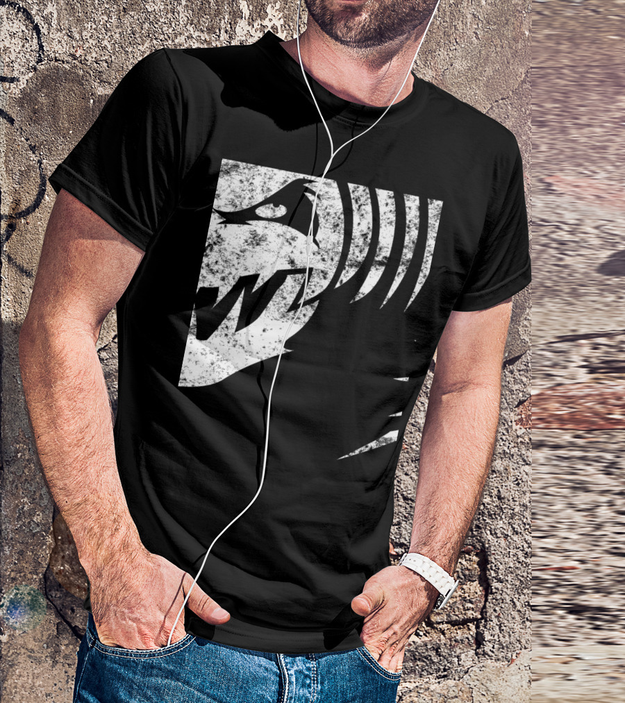 Badass Fish Bone Skeleton Aggressive T-Shirt