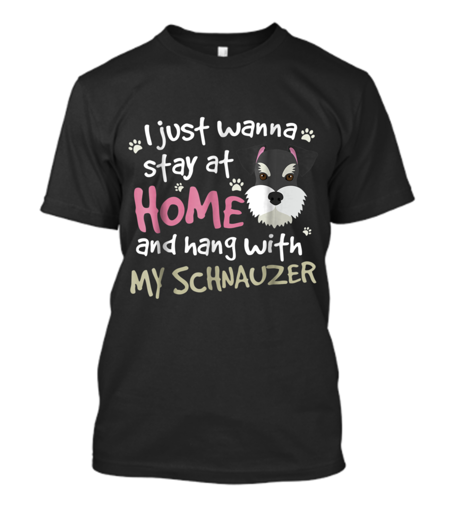 Stay At Home And Hang With My Schnauzer T-Shirt