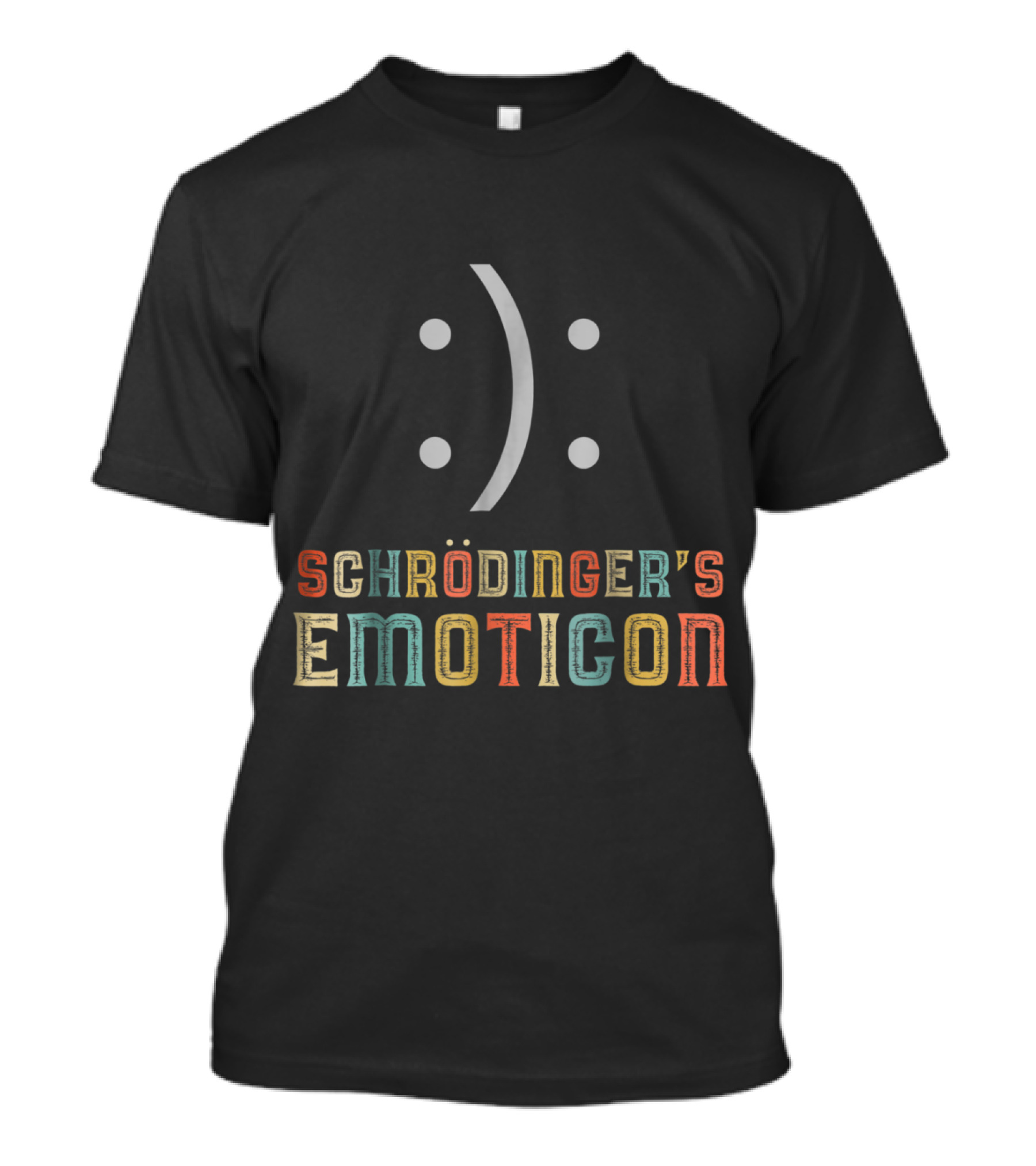 Schrödinger's Emoticon Funny Cat Emoticon T-Shirt