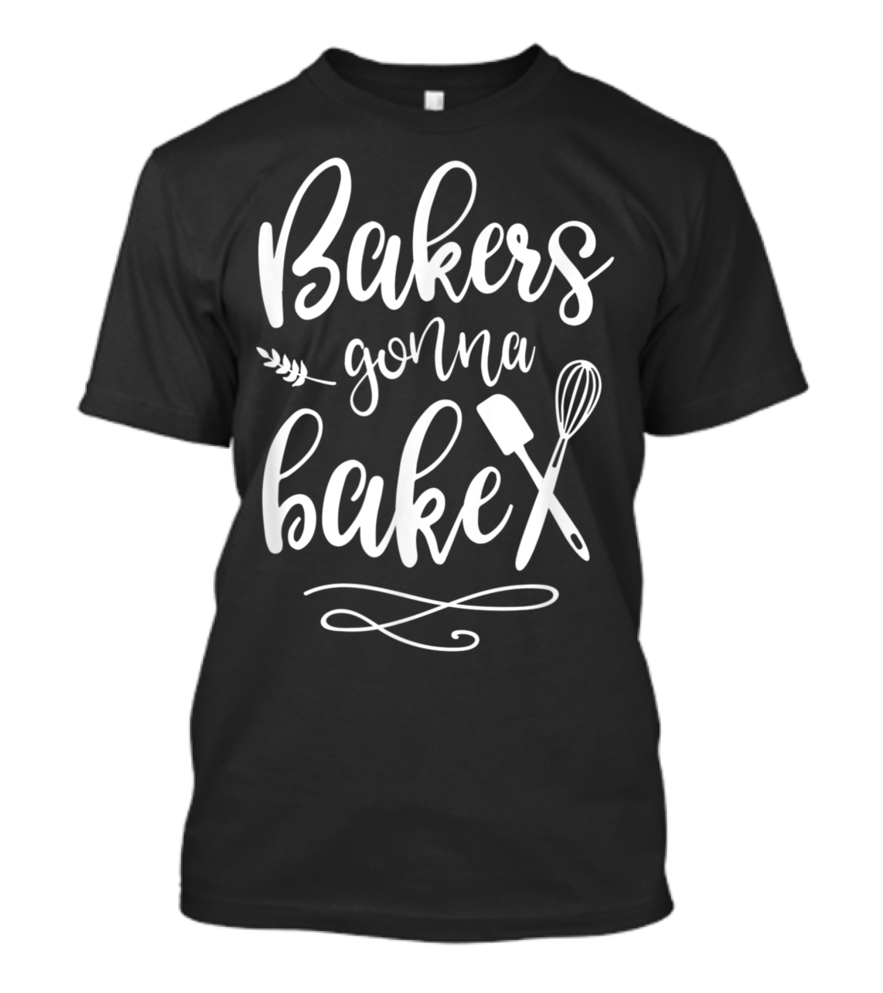 Bakers Gonna Bake With Whisk And Spatula Motif T-Shirt