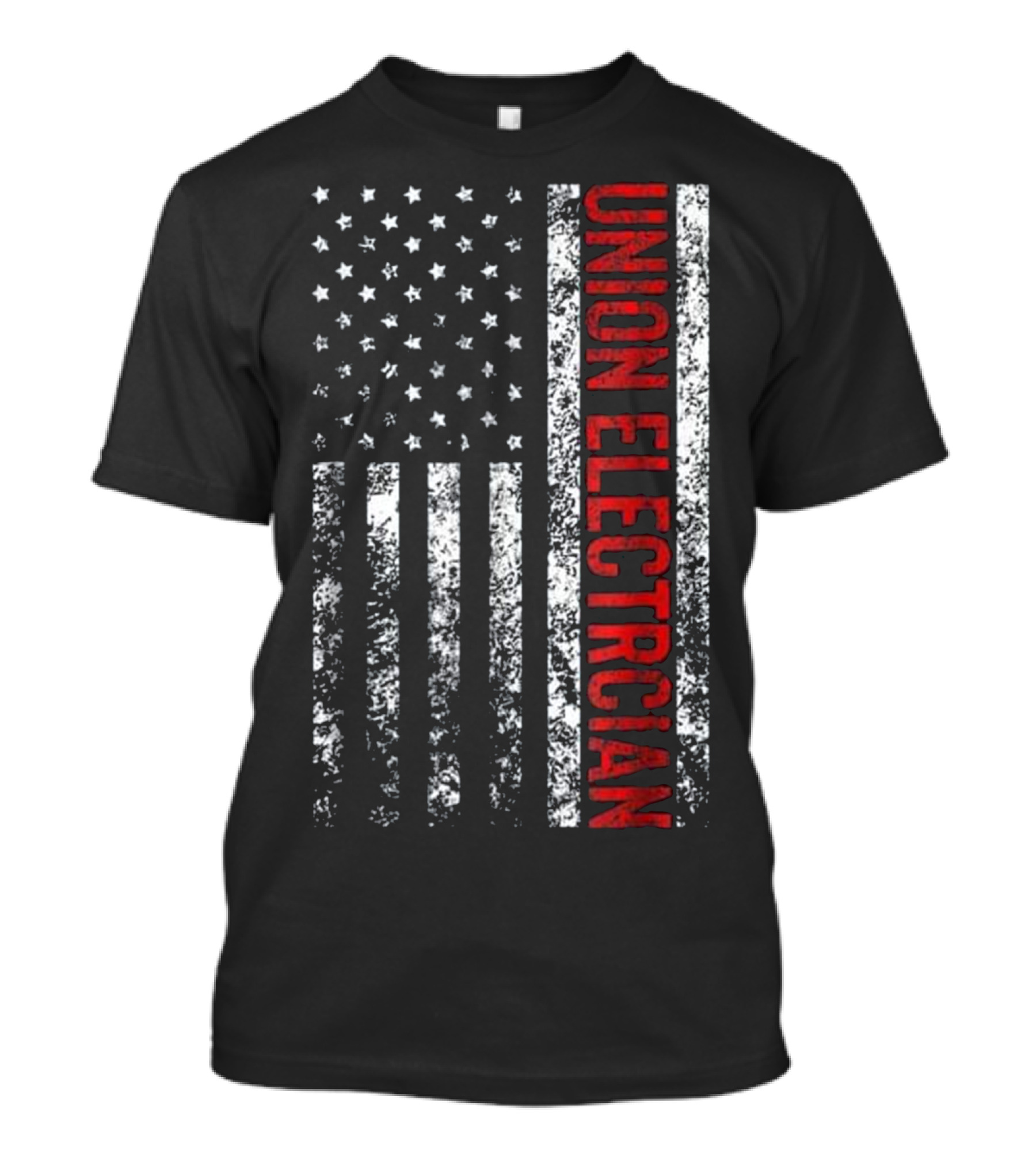Union Electrician Vintage American Flag T-Shirt