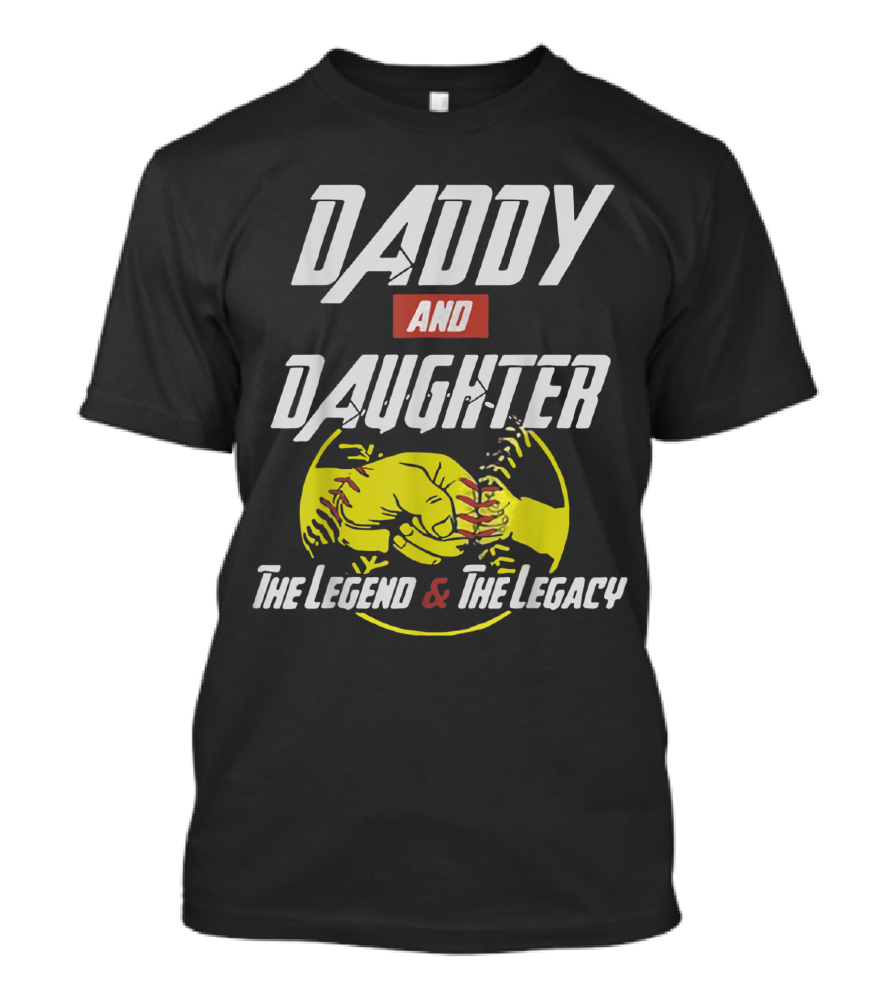 Daddy And Daughter The Legend And The Legacy Baseball Fist Bump T-Shirt