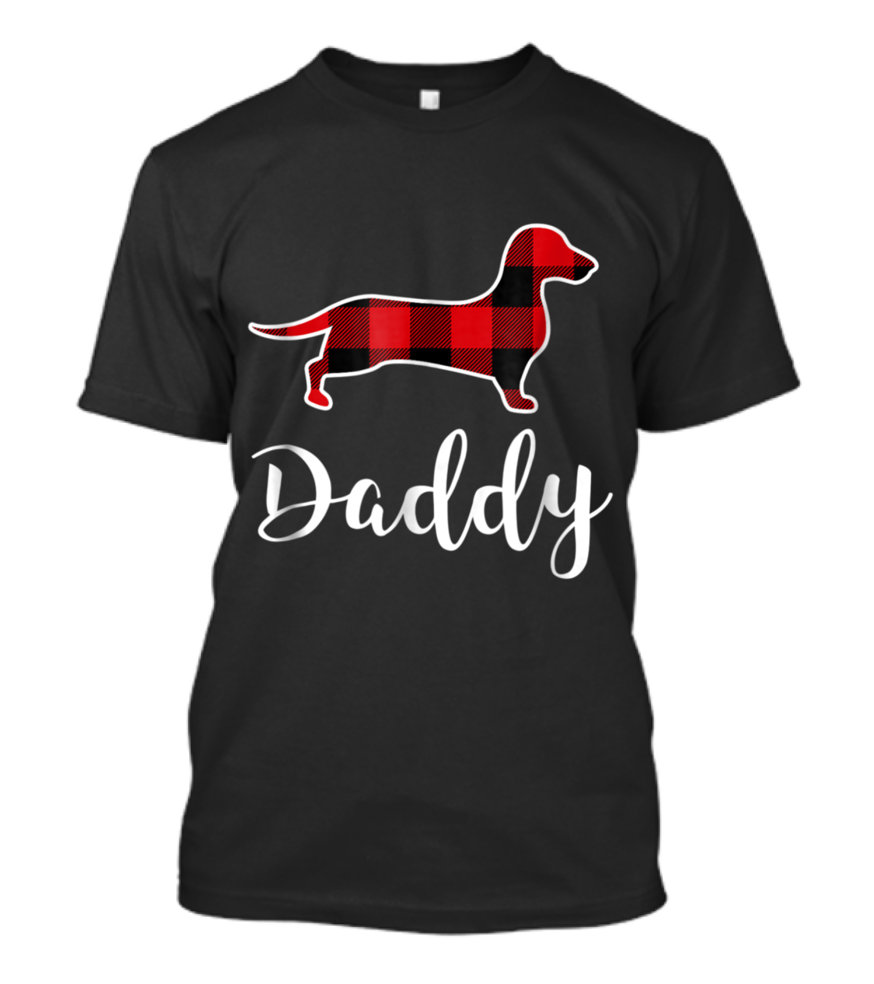 Daddy Buffalo Plaid Dachshund T-Shirt