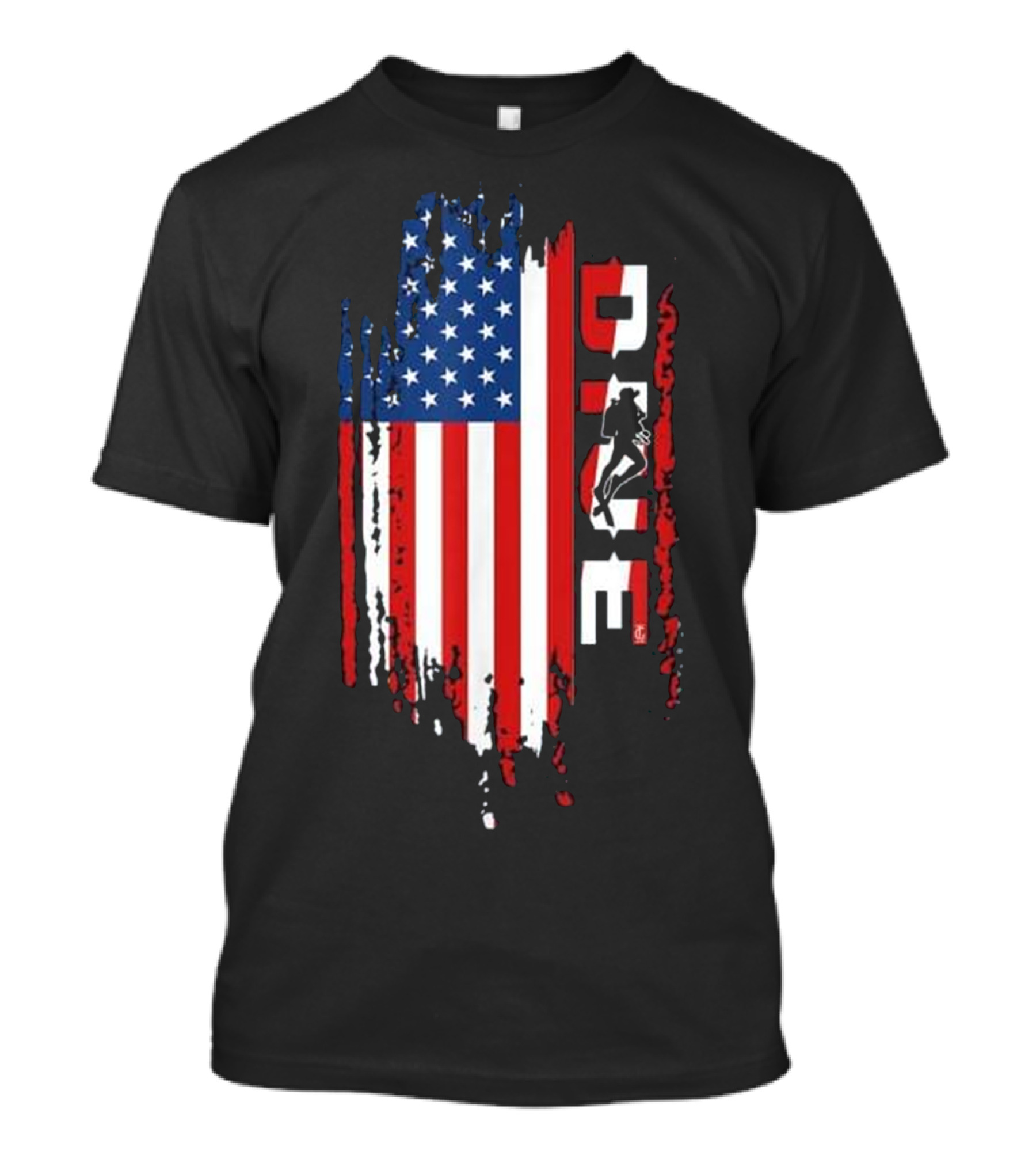 United States Flag USA Dive Scuba Diving Dive Flag T-Shirt