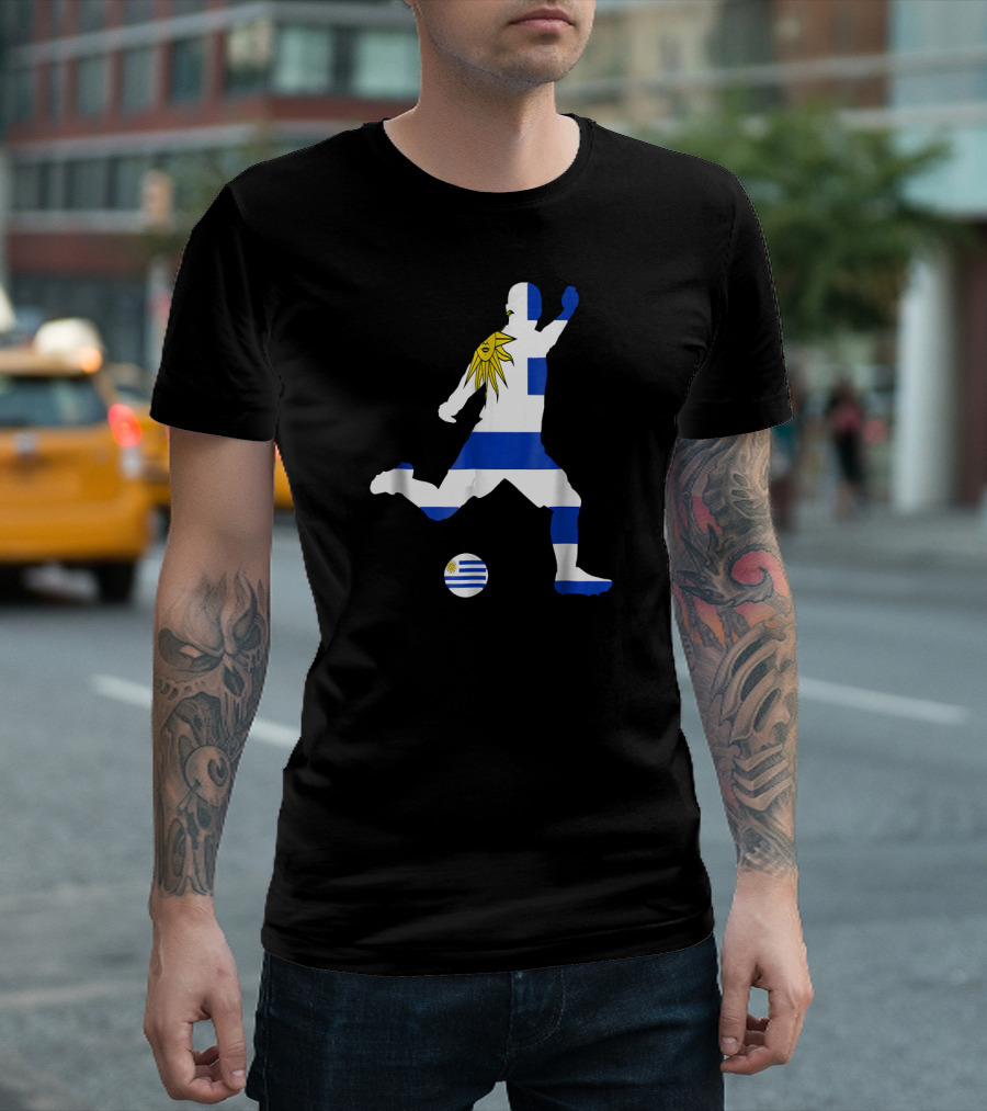 Uruguayan Soccer Jersey Uruguay Fla Flag Sun Soccer Player T-Shirt