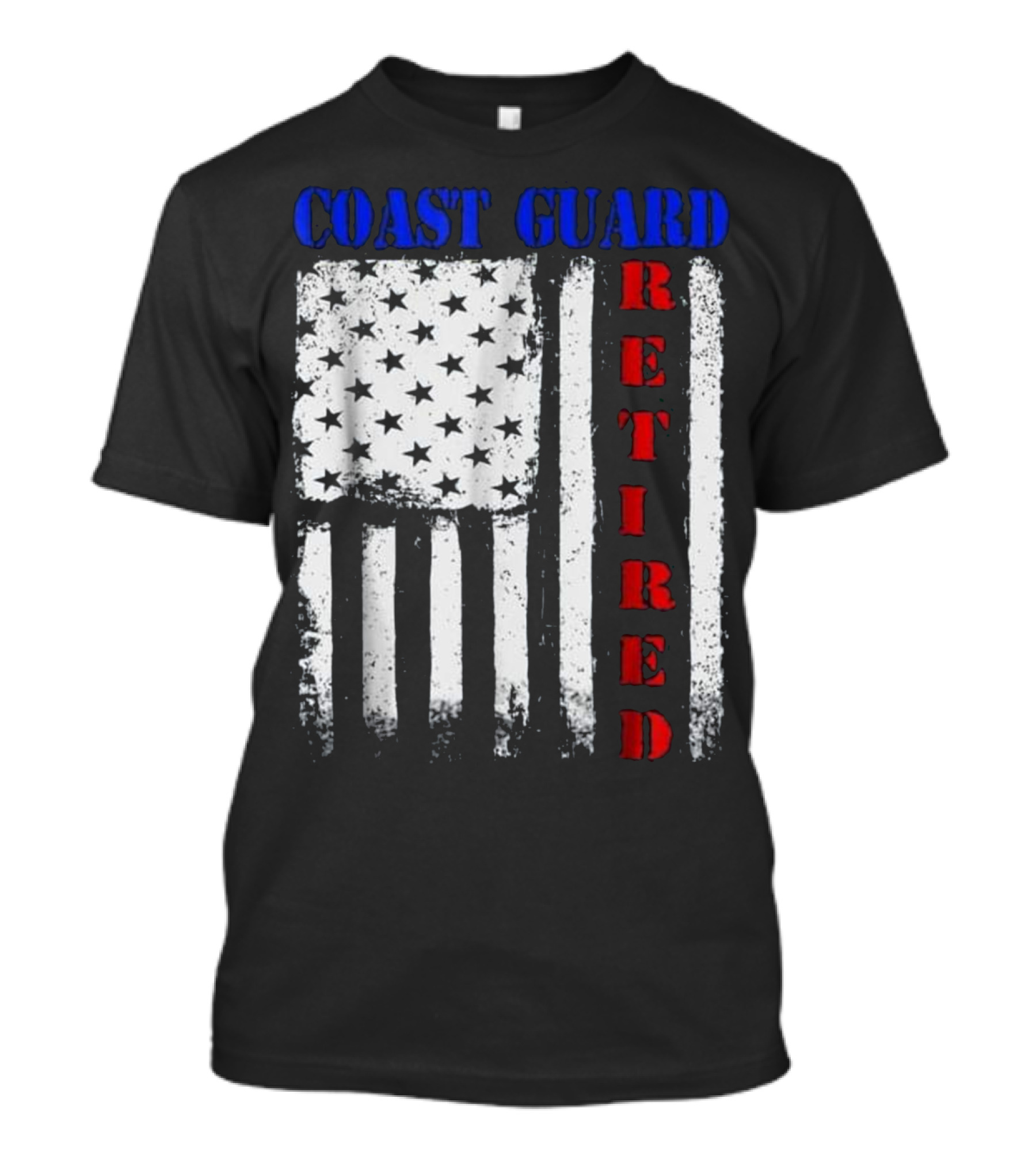 Coast Guard Retired American Flag T-Shirt