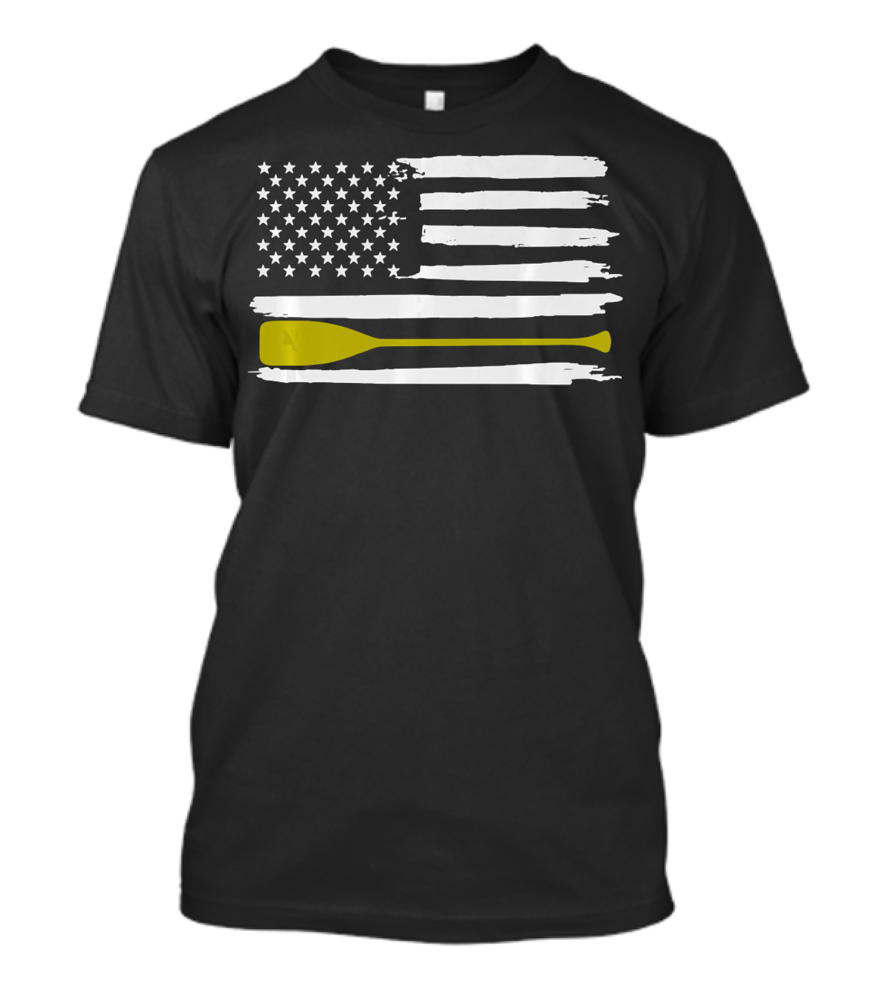 USA Flag With Rowing Oar T-Shirt