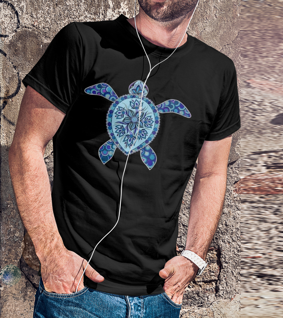 Family Members Sea Flower Turtle Summer T-Shirt