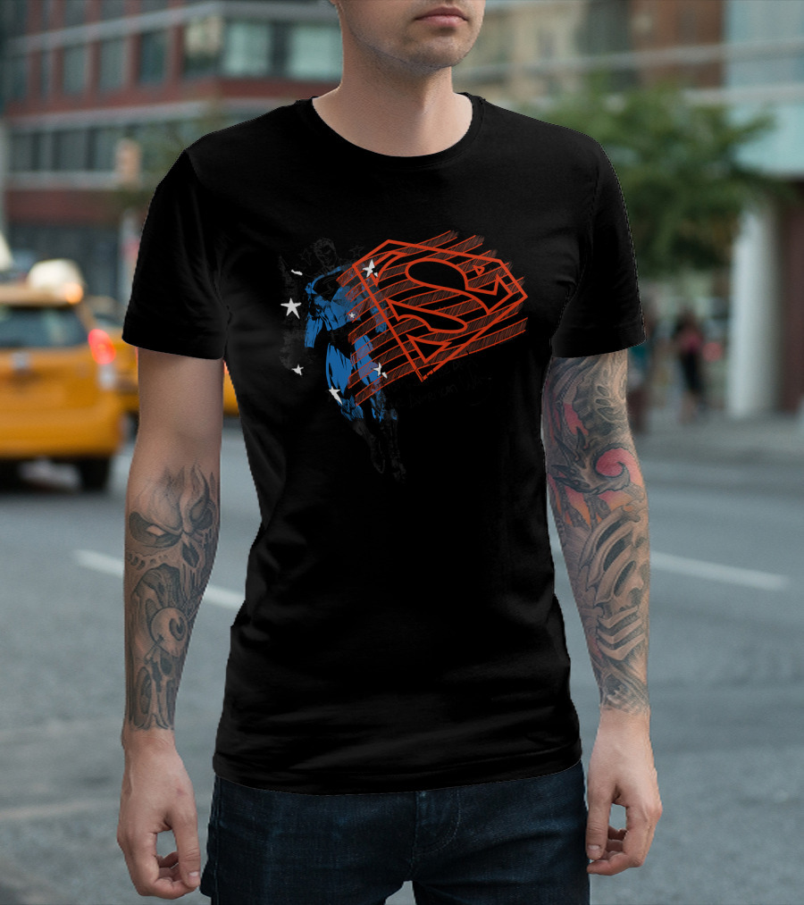 Superman Truth Justice the American Way Flag Style Classic T-Shirt