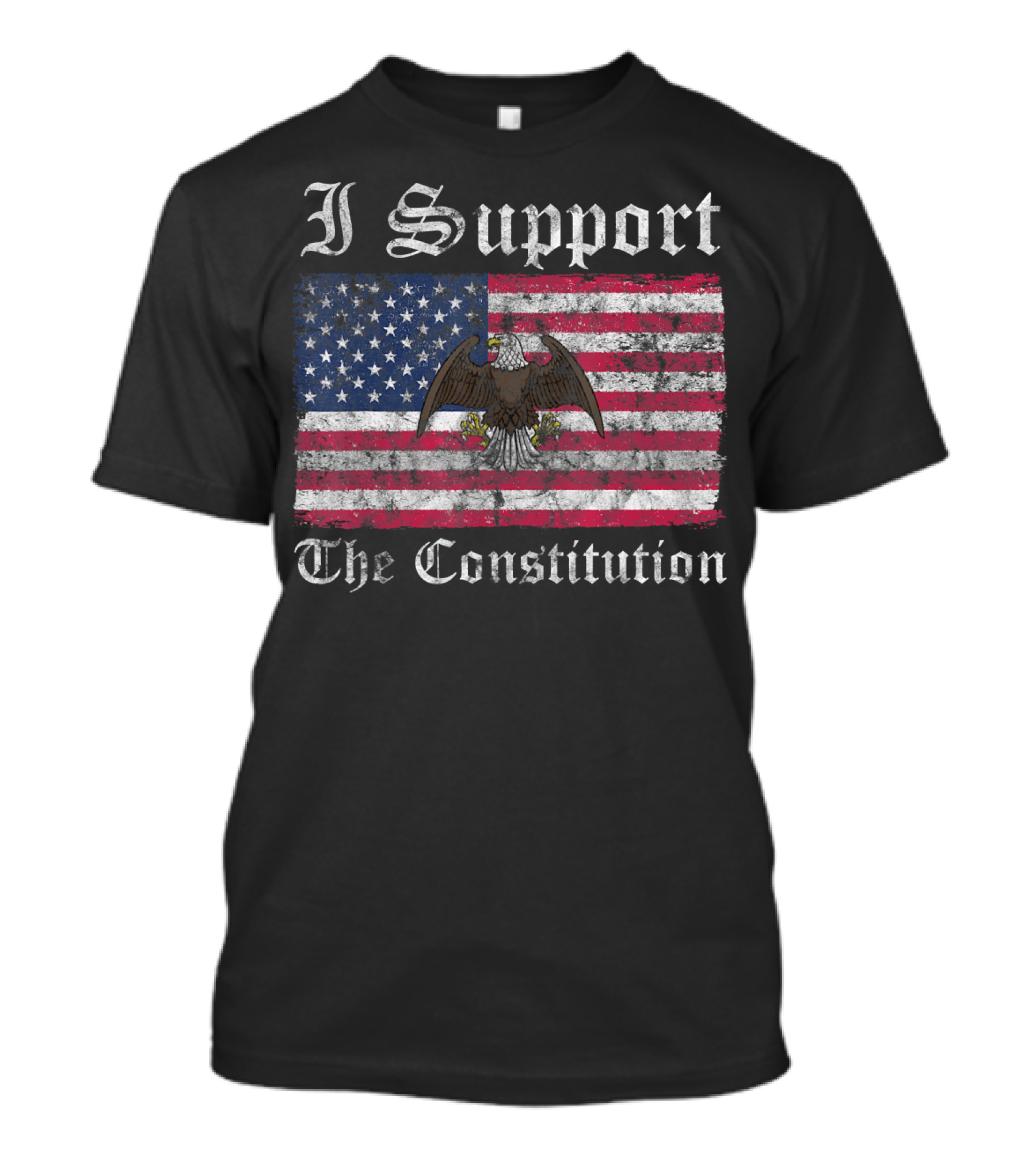 I Support The Constitution American Flag Eagle T-Shirt