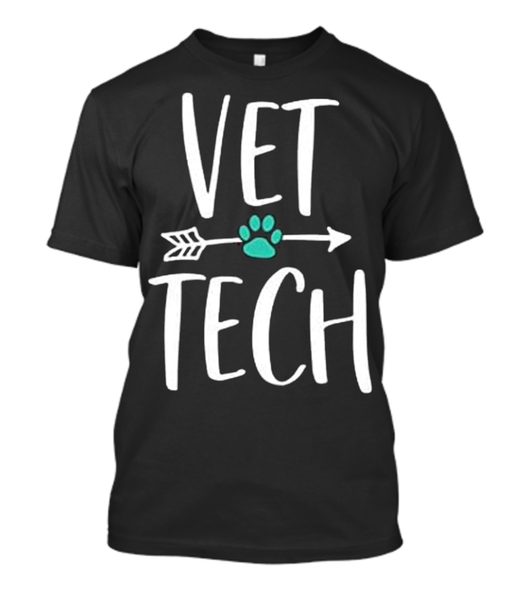 Vet Tech Paw Print Arrow Veterinarian G T-Shirt