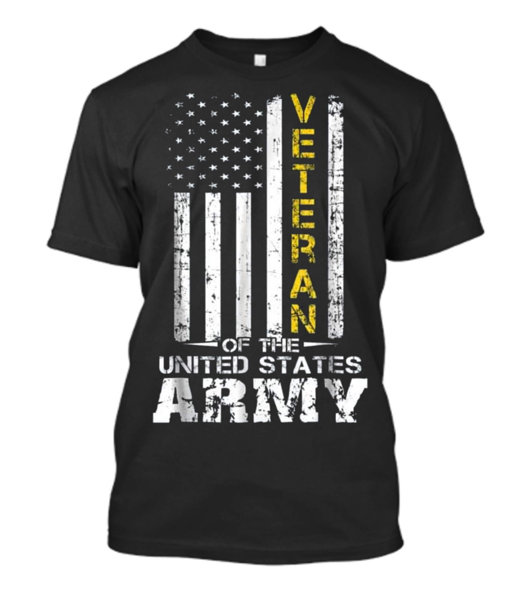 Veteran Of The United States Army With American Flag T-Shirt
