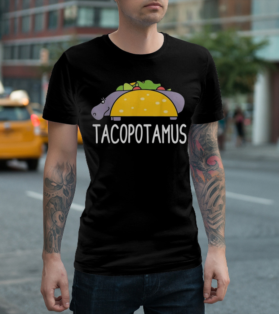 Tacopotamus Hippopotamus Taco Food Hippo Cu T-Shirt