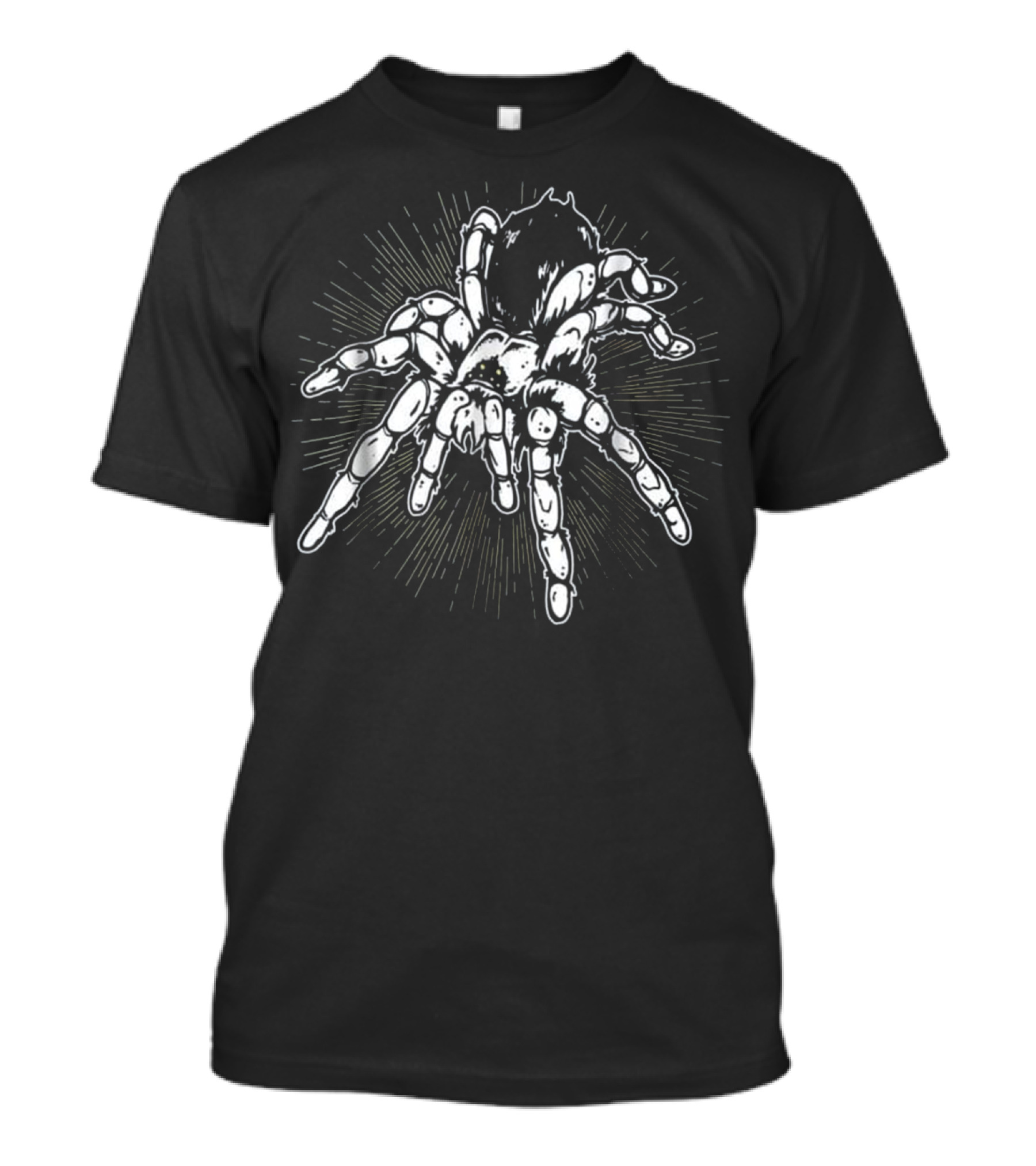 Tarantula Spider Illustration With Radiating Lines T-Shirt