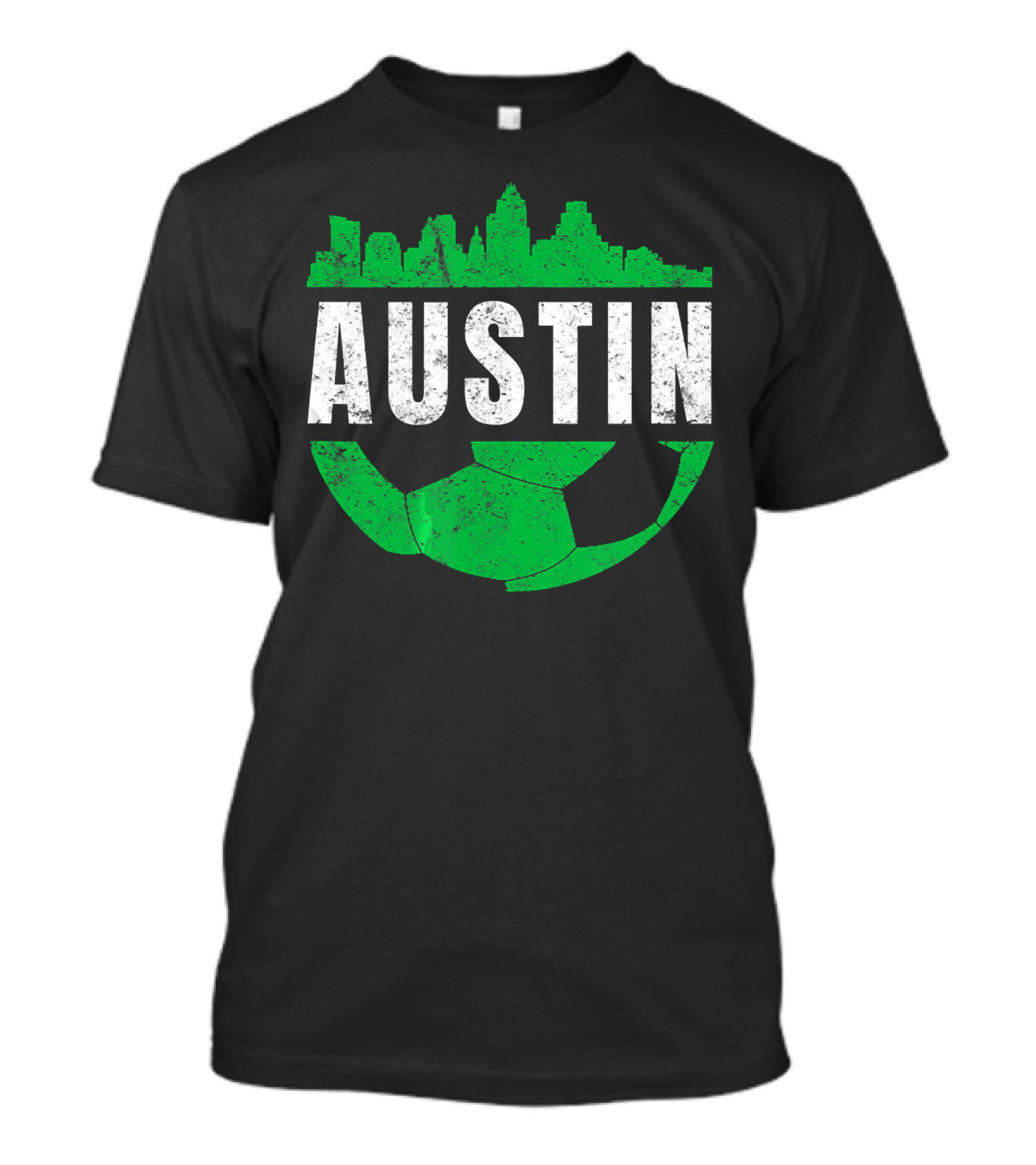 Austin Texas Vintage City Skyline Soccer Fan T-Shirt
