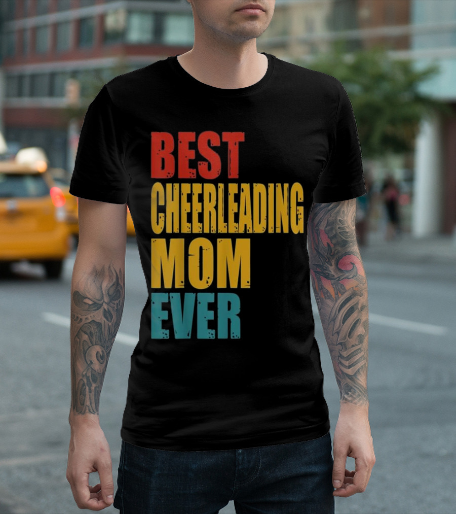 Best Cheerleading Mom Ever Vintage T-Shirt