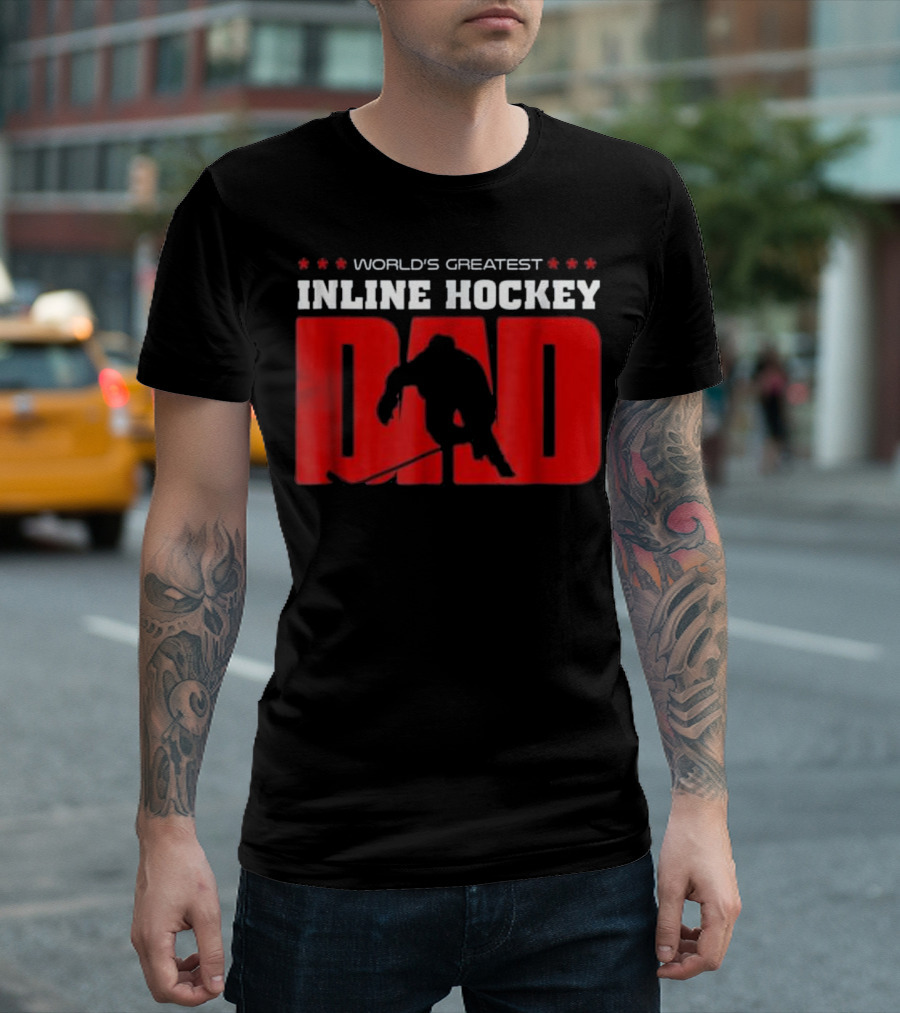 World's Greatest Inline Hockey Dad T-Shirt