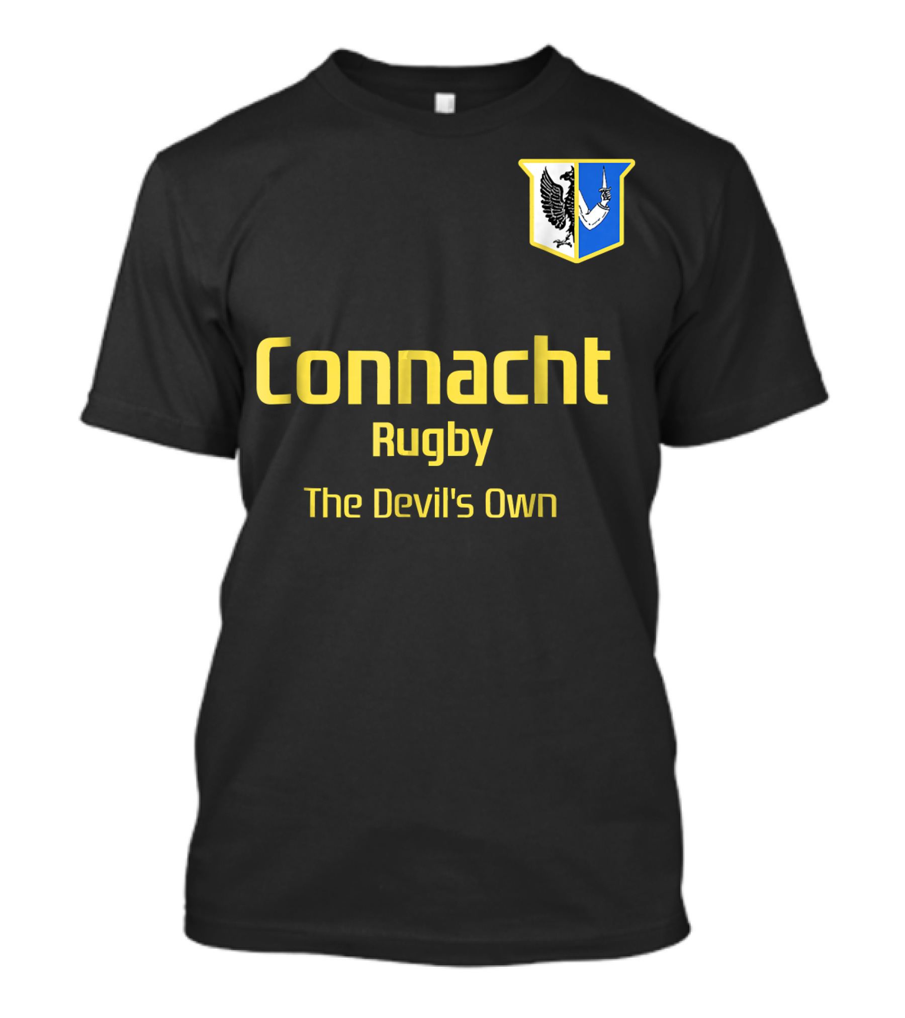 Connacht Rugby The Devil's Own Vintage 70s Retro Crest T-Shirt