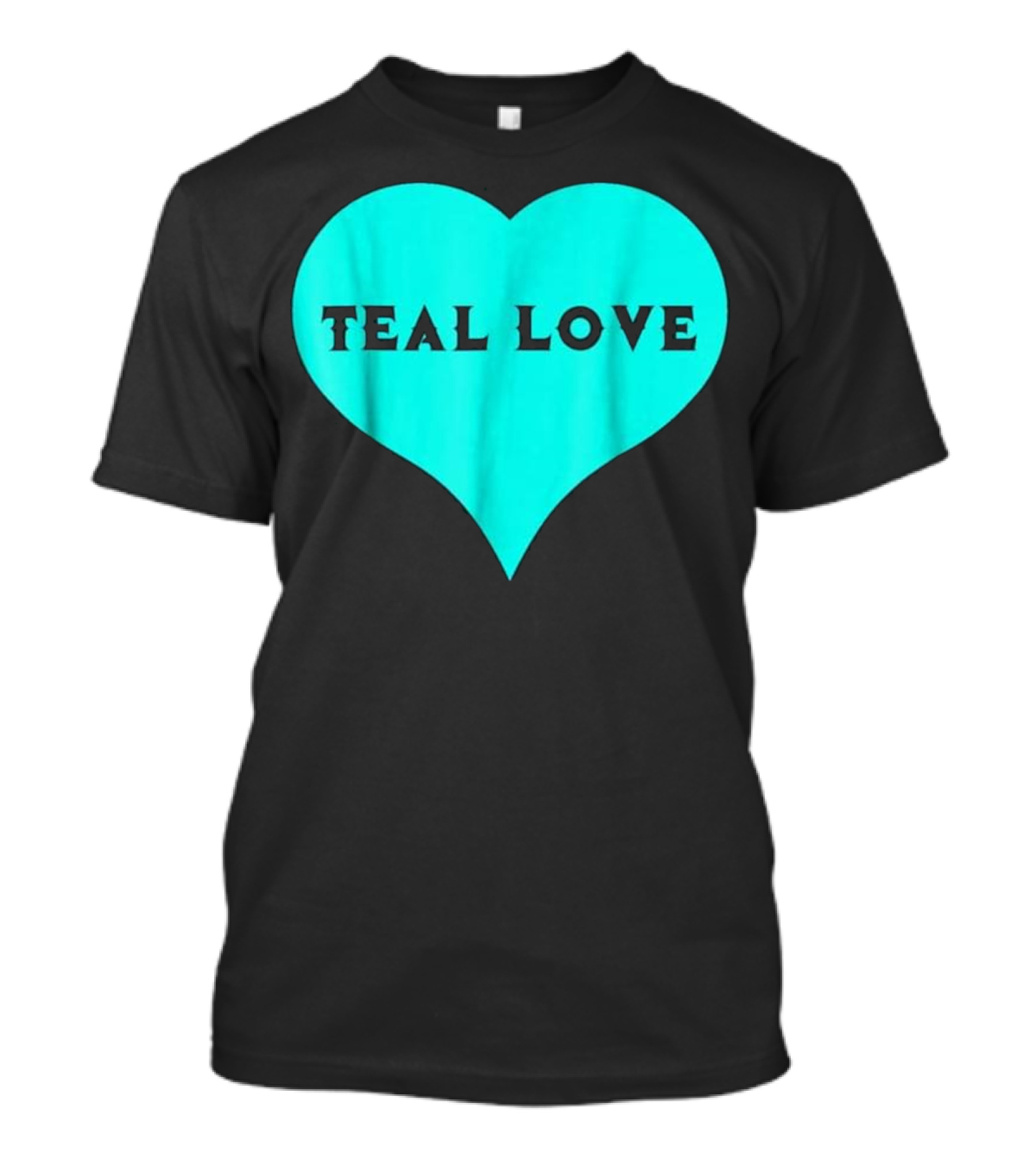 Teal Love Heart Food Allergy Awareness Week T-Shirt