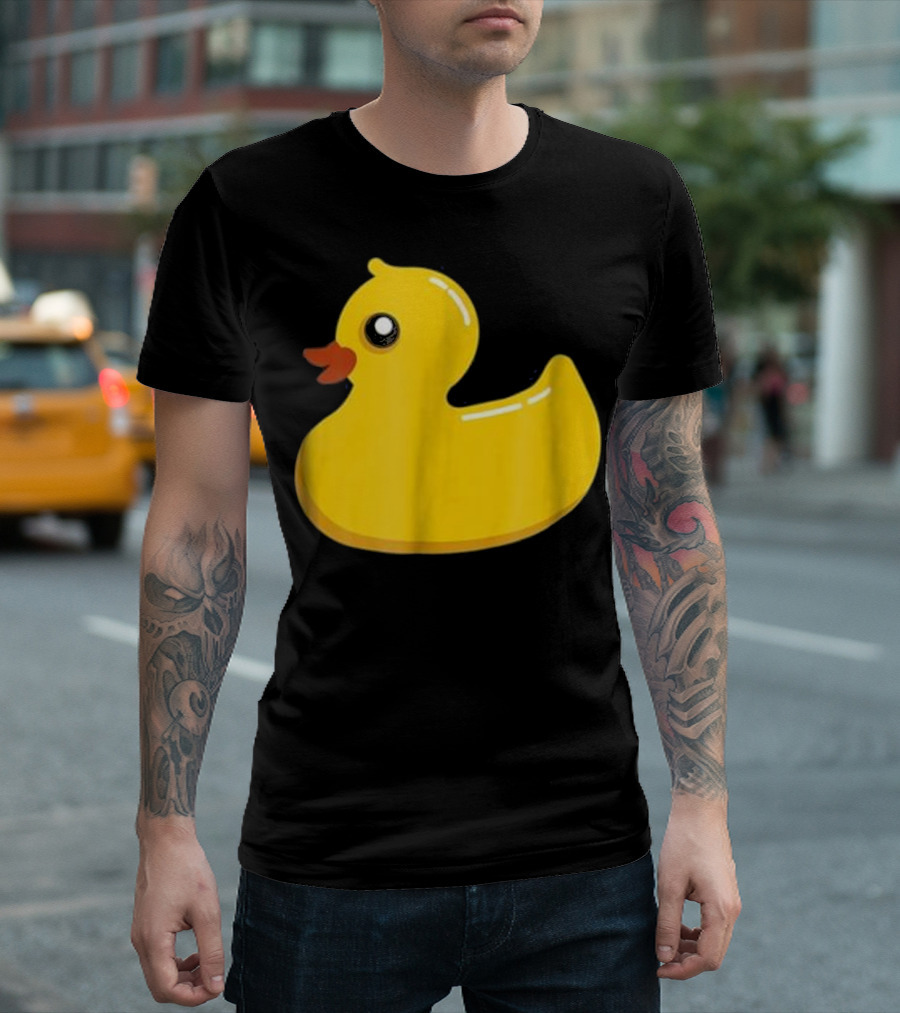 Yellow Rubber Duck Cute Cartoon Style Classic Bath Toy T-Shirt