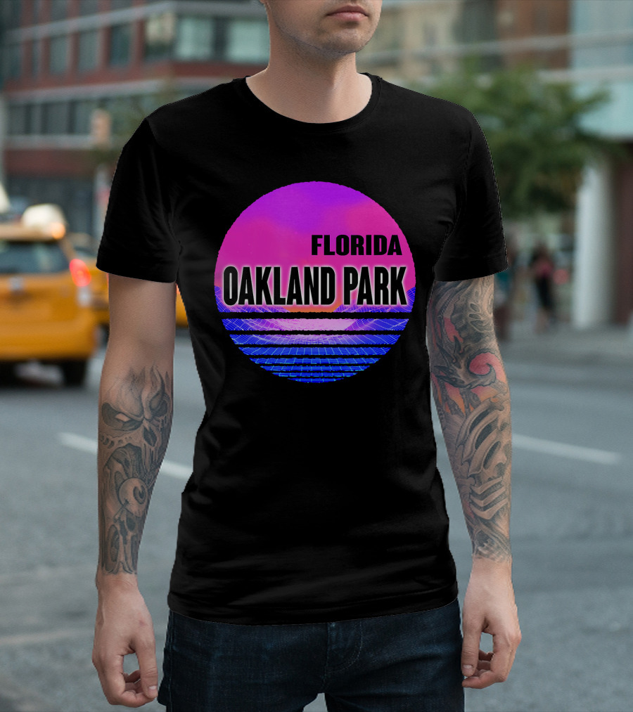 Florida Oakland Park Vaporwave Vintage T-Shirt