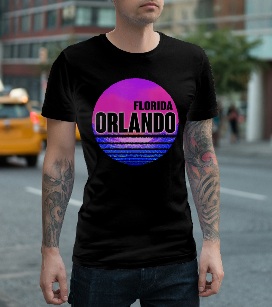 Orlando Florida Vintage Vaporwave T-Shirt