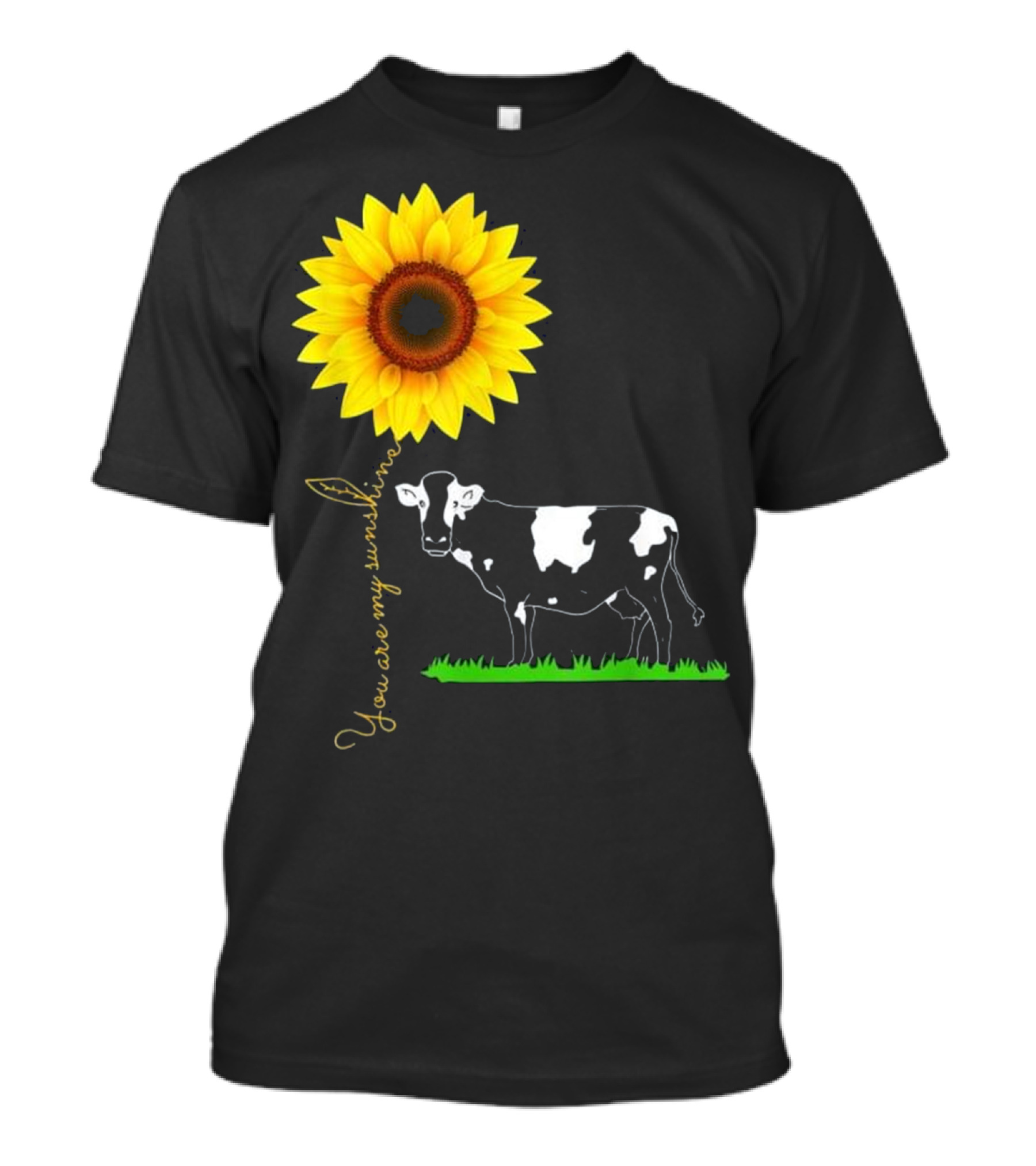 You Are My Sunshine Sunflower Cow Farmer Field T-Shirt
