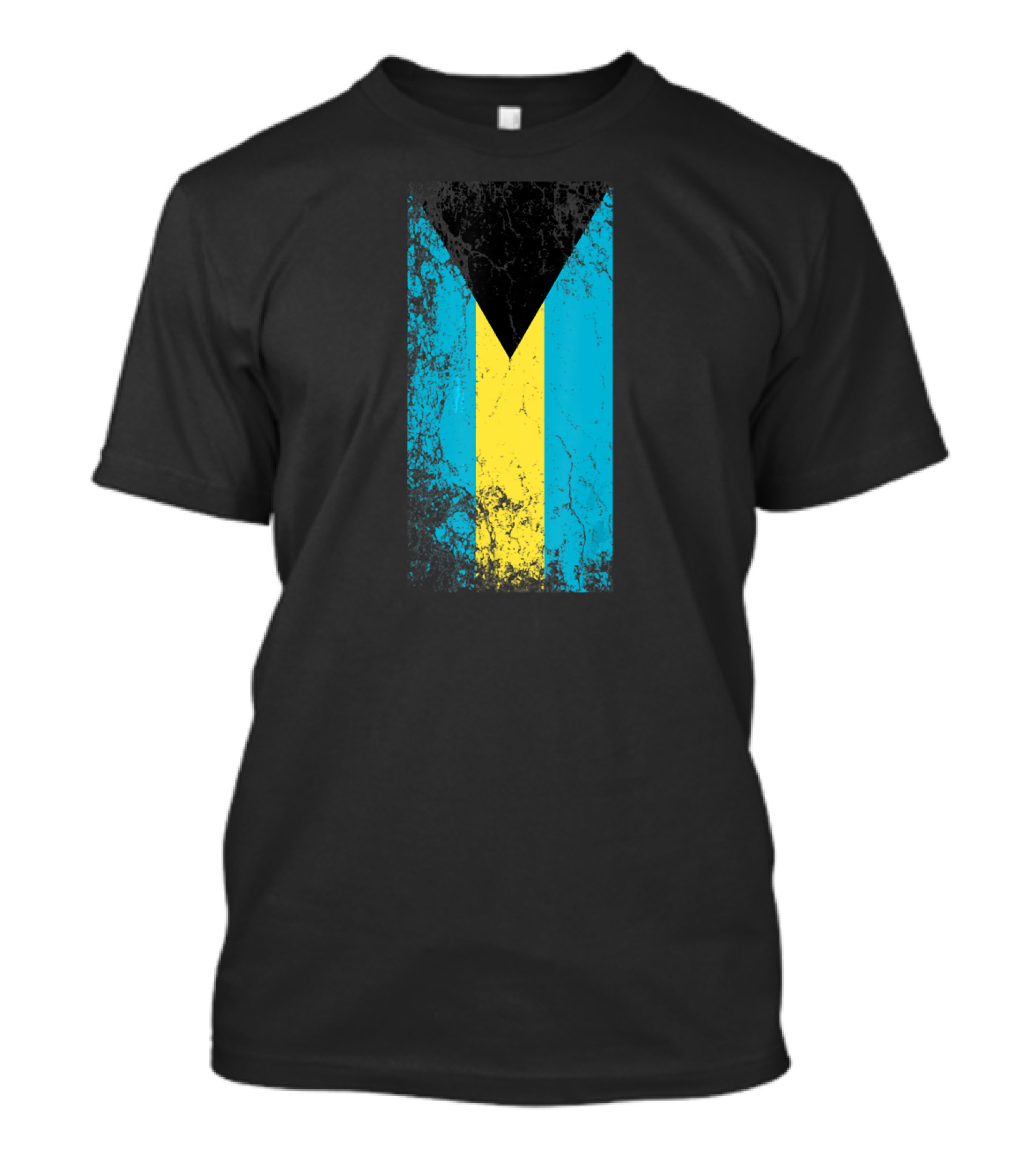 The Bahamas National Flag Vintage Style Retro Distressed Look T-Shirt
