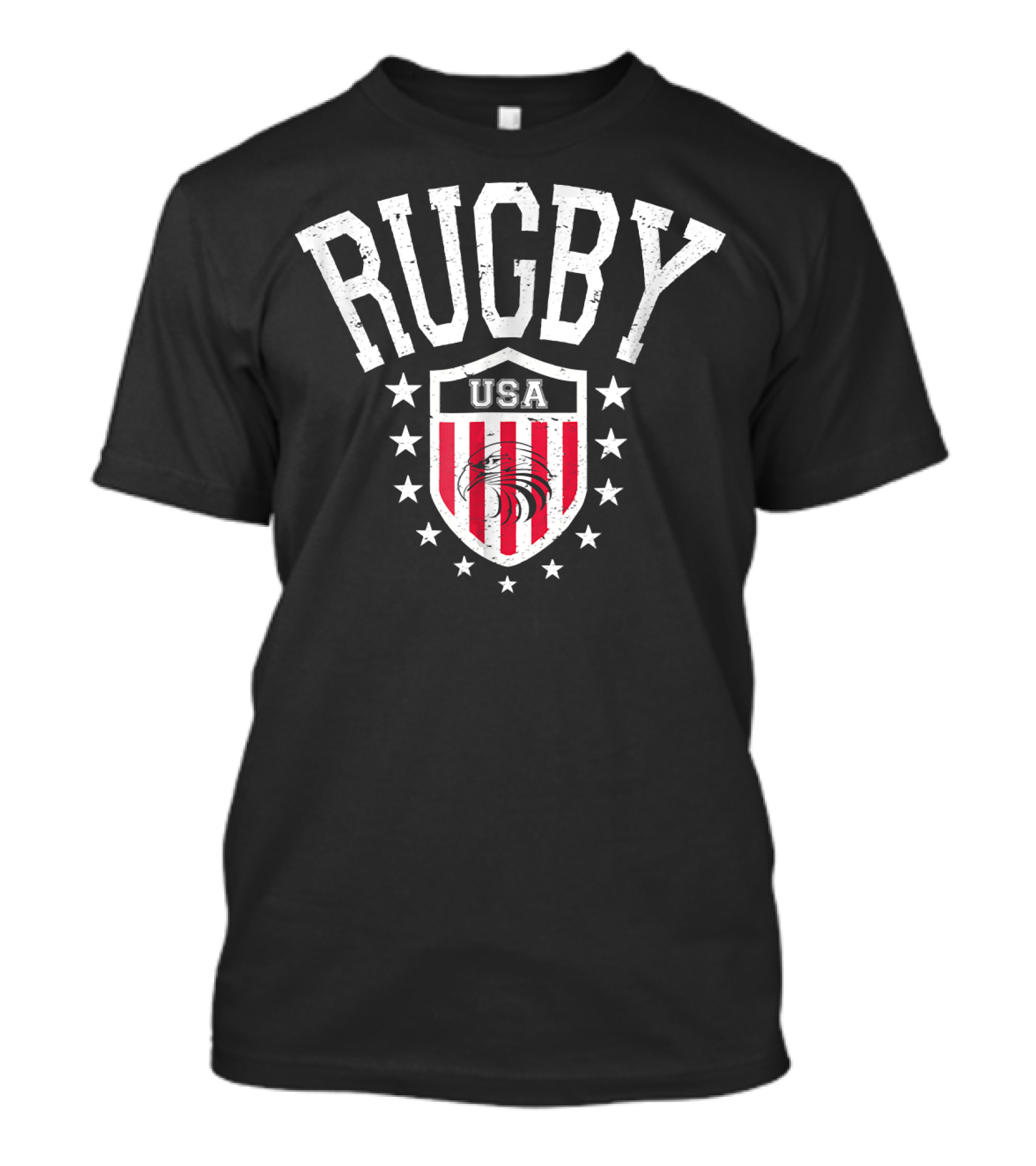 Rugby USA Eagle Shield Stars Stripes Vintage T-Shirt