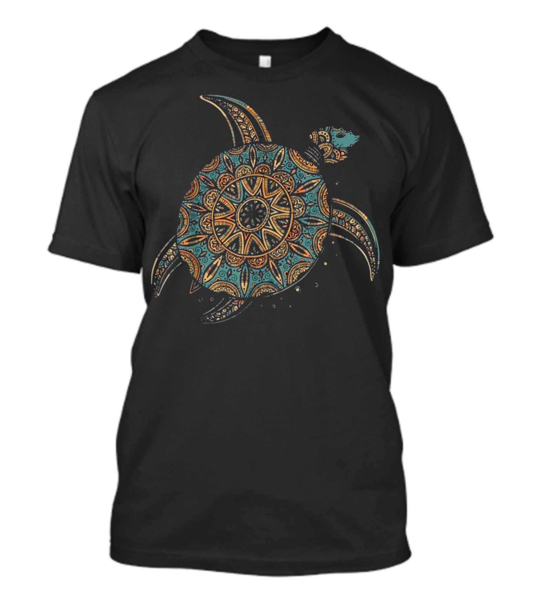 Vintage Tribal Hawaiian Sea Turtle Mandala T-Shirt