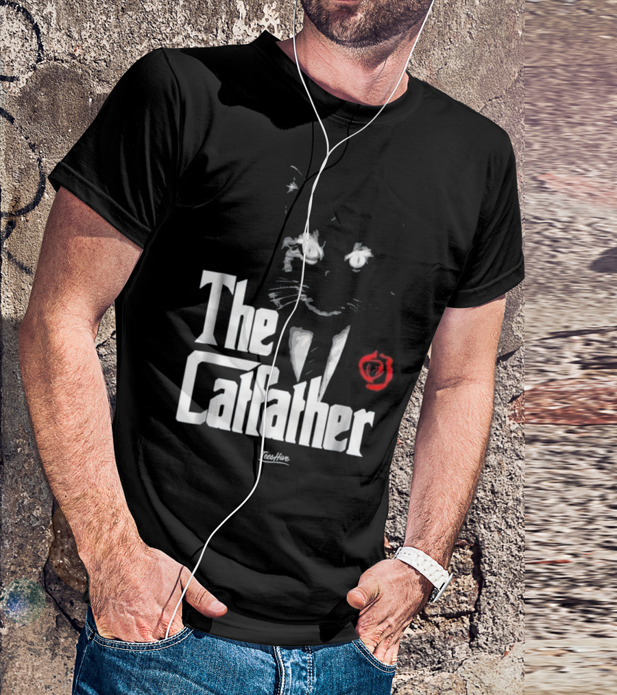 The Catfather Funny Love Cat Sunglasses Mafia Vibe T-Shirt