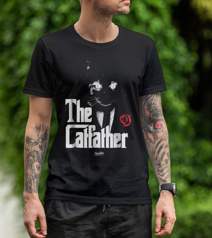 The Catfather Funny Love Cat Sunglasses Mafia Vibe T-Shirt
