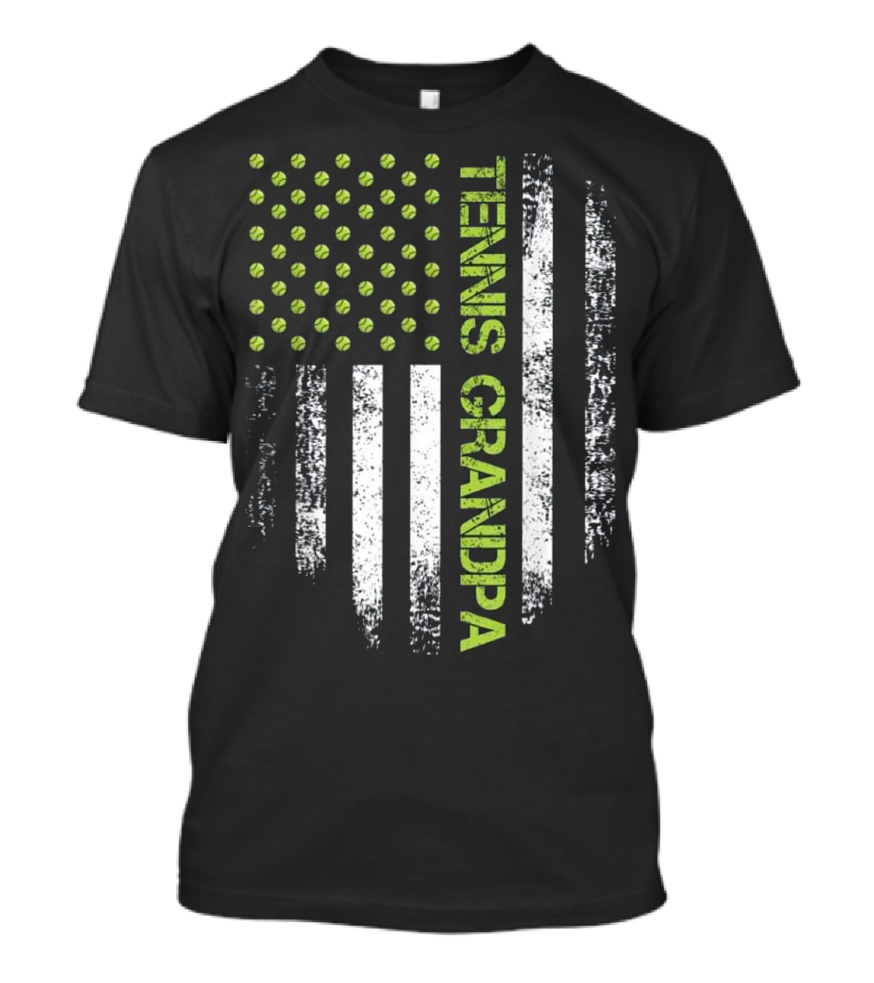Vintage USA Tennis Grandpa American Flag T-Shirt