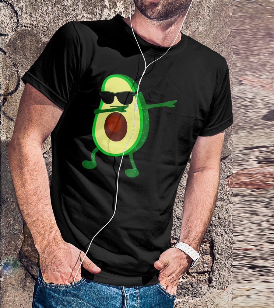 The Dabbing Avocado Wearing Sunglasses Funny T-Shirt