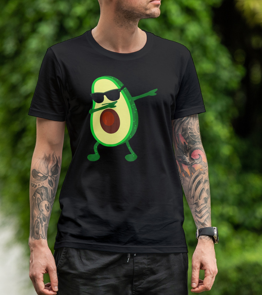 The Dabbing Avocado Wearing Sunglasses Funny T-Shirt