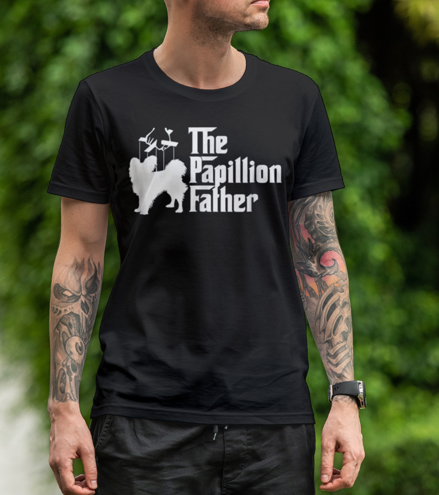 The Papillion Father Funny Dog Dad T-Shirt Iconic Reference T-Shirt