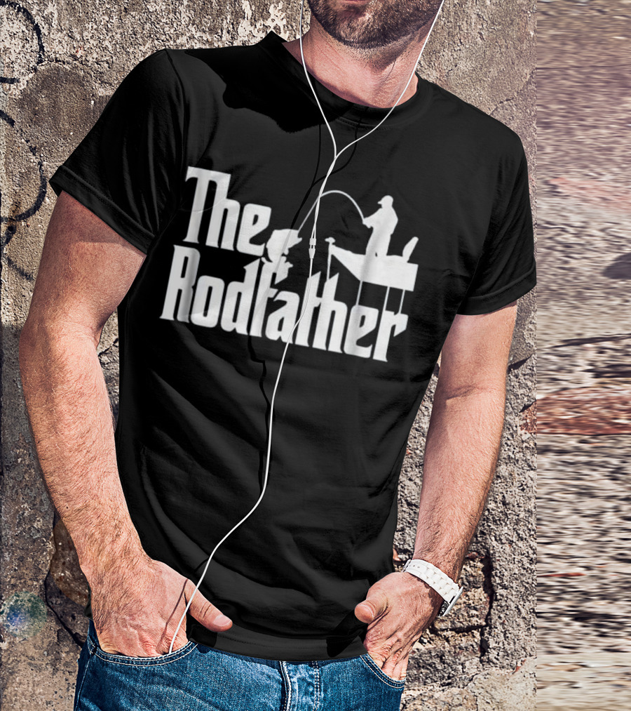 The Rodfather Funny Fishing Hook Boat T-Shirt