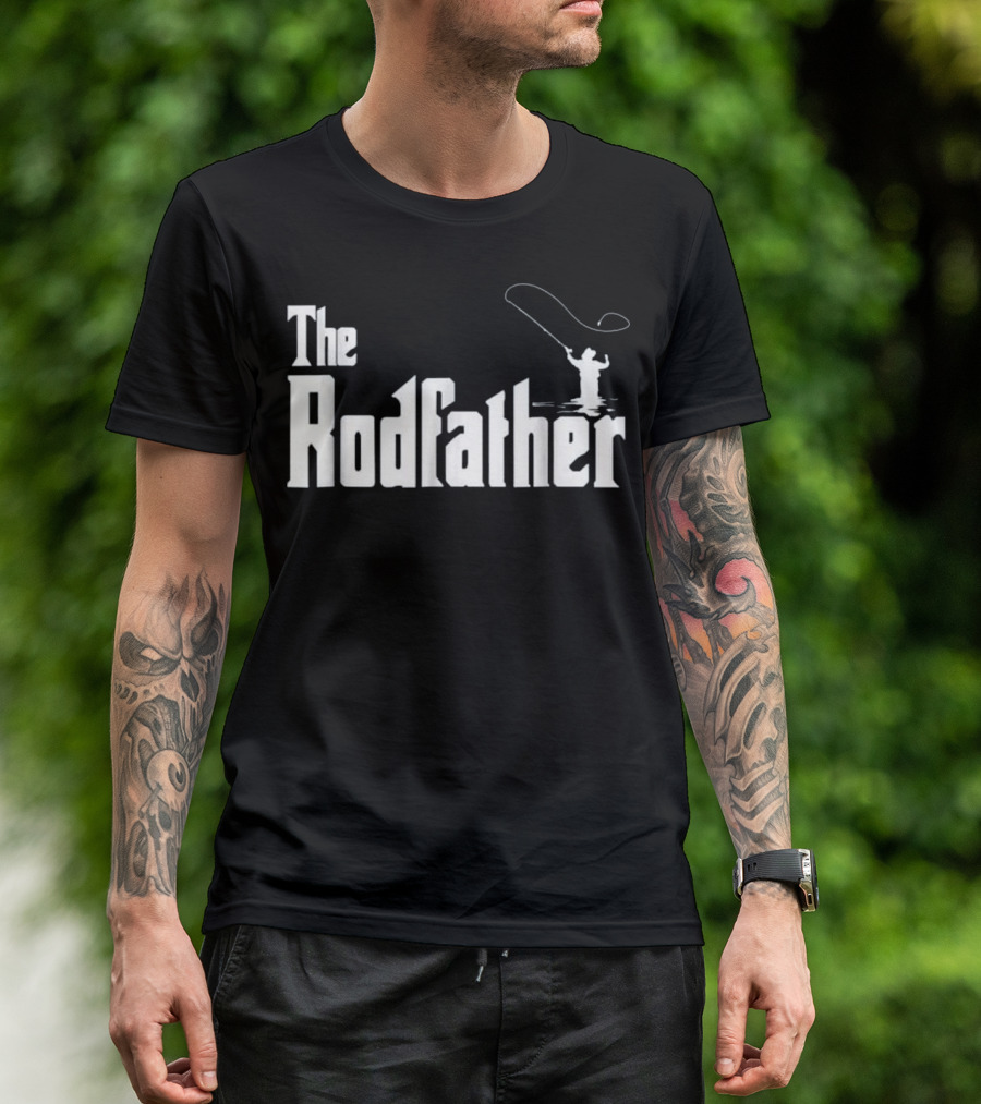 The Rodfather Fishing Camping Funny Pun T-Shirt