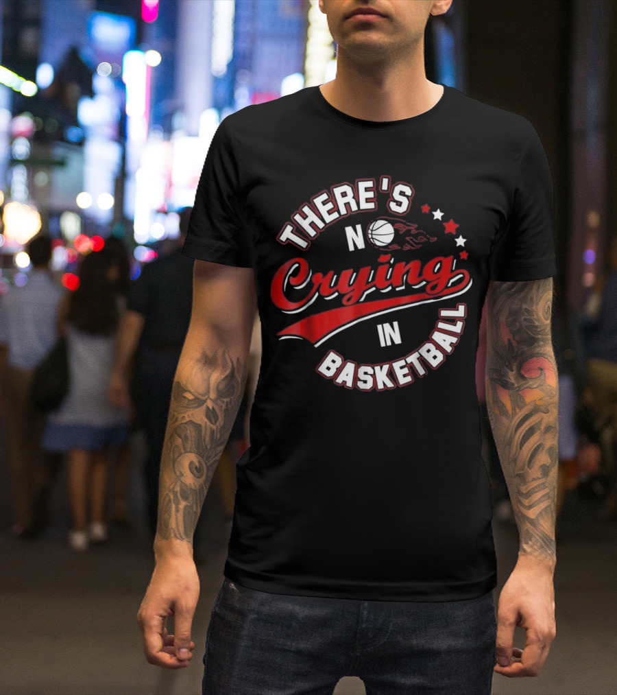 There's No Crying In Basketball Flaming Ball Stars T-Shirt