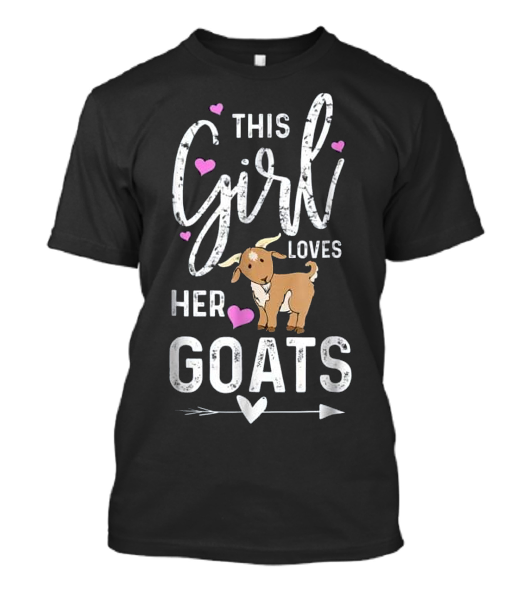 This Girl Loves Her Goats With Hearts And Arrow T-Shirt